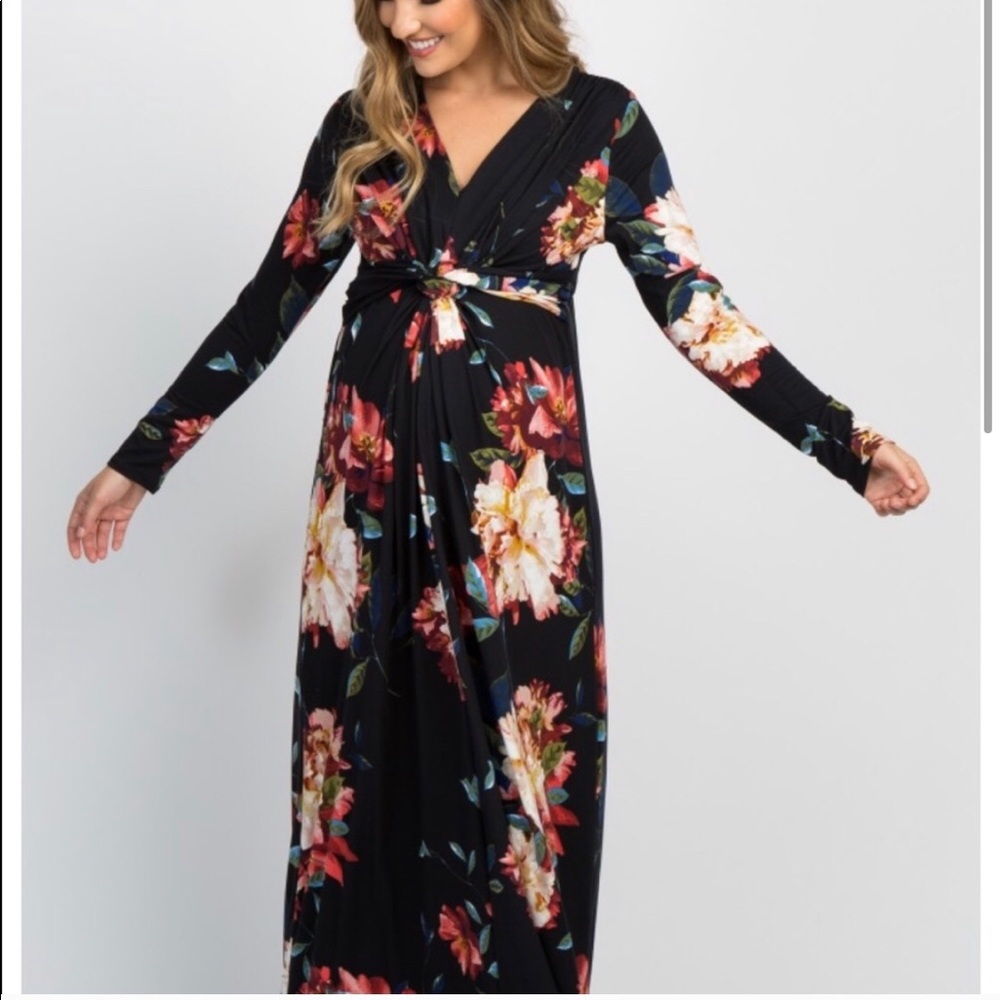 PinkBlush Maternity Floral Maxi Dress size large